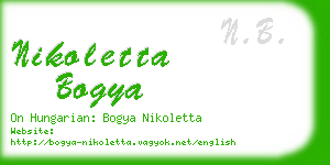nikoletta bogya business card